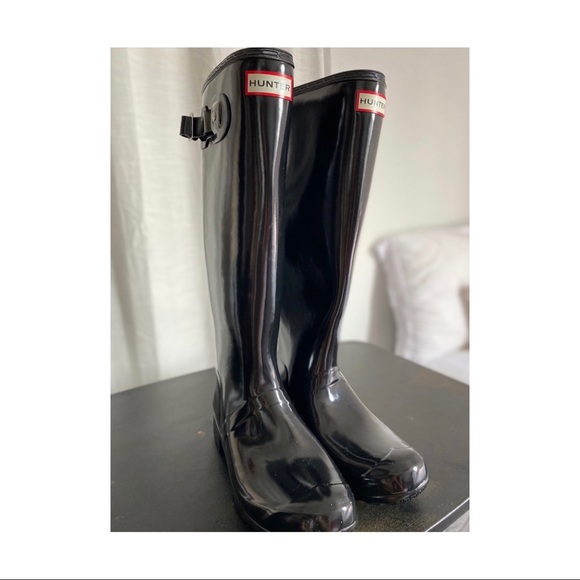 Black HUNTER Rain Boots - Picture 2 of 6